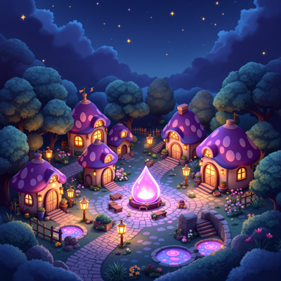 Detailed environment and thematic key art